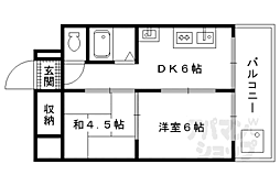 ハイツグロース 2DKの間取図画像