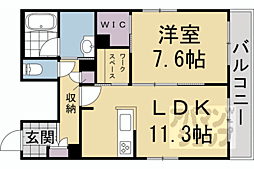 レフィシア西院2 1LDKの間取図画像