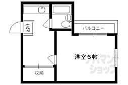 クリークマンション 1DKの間取図画像