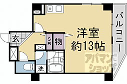 ホーユウコンフォルト二条城前 ワンルームの間取図画像
