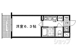 エステムコート御所南2 1Kの間取図画像
