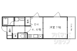 オープンヒルズ 1Kの間取図画像
