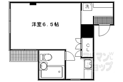 ペアリーフ御所東 ワンルームの間取図画像
