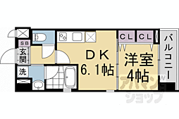 ベラジオ雅び烏丸十条2 1DKの間取図画像