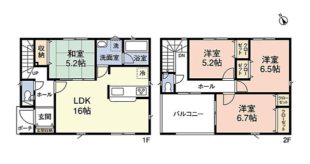 4LDK☆LDK＋和室で21帖以上で広々！さらにインナーバルコニー広々！