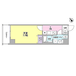 マグノリアコート 6階1Kの間取り