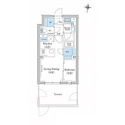 スタイリオ池上ＳＯＵＴＨ 1階1LDKの間取り