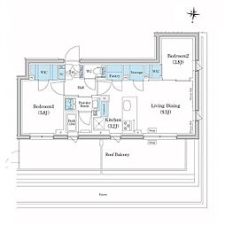 スタイリオ池上ＳＯＵＴＨ 4階2LDKの間取り