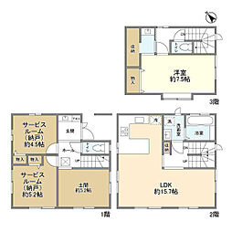 天神町2丁目貸家2号棟 1階1SLDKの間取り