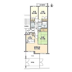 東急ドエル・アルス等々力パサニア 1階3LDKの間取り