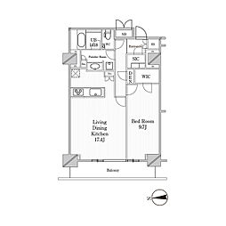 ＪＰ　ｎｏｉｅ　恵比寿西 5階1LDKの間取り
