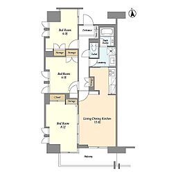 ＵＵＲコート志木 11階3LDKの間取り