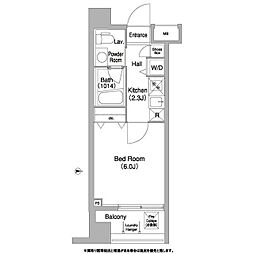 コンフォリア本所吾妻橋 2階1Kの間取り