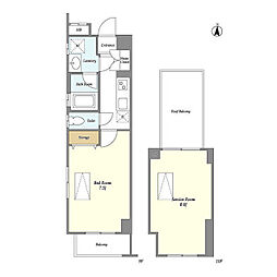 シェル中野弥生町 9階1SKの間取り