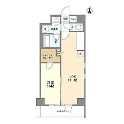Ｌ・ＢＡＳＥ押上Ｓｏｕｔｈ 4階1LDKの間取り