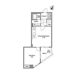 BPRレジデンス練馬富士見台 1LDKの間取図画像