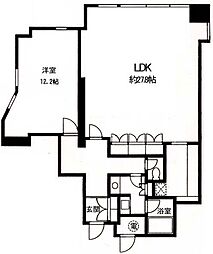 渋谷プロパティータワー 1LDKの間取図画像