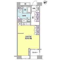 パークフラッツ銀座イースト ワンルームの間取図画像