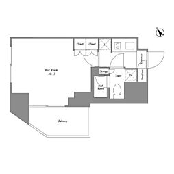 シーズンフラッツ大森西 ワンルームの間取図画像