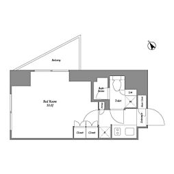 シーズンフラッツ大森西 1Kの間取図画像