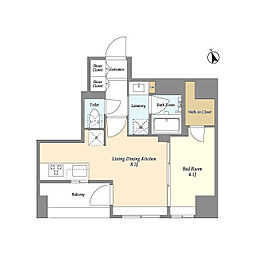 MODIER GINZA EAST 1LDKの間取図画像