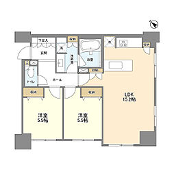 LaSante五反田 2LDKの間取図画像