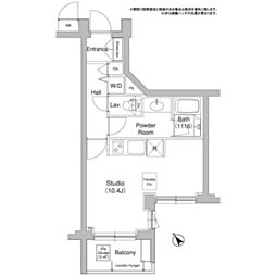 コンフォリア原宿 ワンルームの間取図画像
