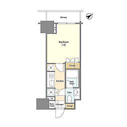ラティエラ板橋 1Kの間取図画像