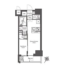 COMFORIA滝野川 1DKの間取図画像