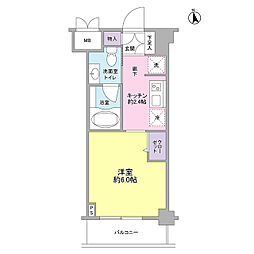 マークフォレスト 1Kの間取図画像