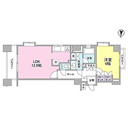 プロスペクトグラーサ広尾 1LDKの間取図画像