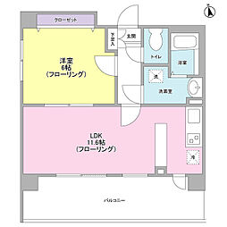 リバーレ秋葉原 1LDKの間取図画像