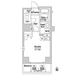 コンフォリア銀座EAST ワンルームの間取図画像