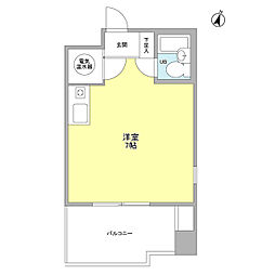 フェリス松本九段 ワンルームの間取図画像