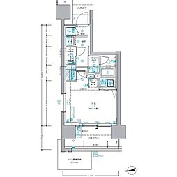 セントラルプレイス新宿御苑前 ワンルームの間取図画像