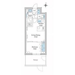 スタイリオ池上SOUTH 1LDKの間取図画像