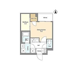 スタイリオ東品川 1DKの間取図画像