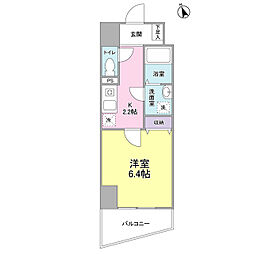 エクロール蒲田 1Kの間取図画像