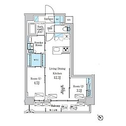 江戸川区西瑞江4丁目マンション 2LDKの間取図画像