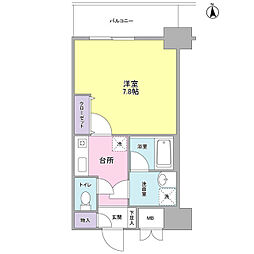 セレーノ品川 1Kの間取図画像