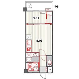 ウィルテラス押上 1LDKの間取図画像