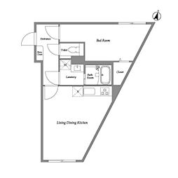 EXAM下北沢IV 1LDKの間取図画像
