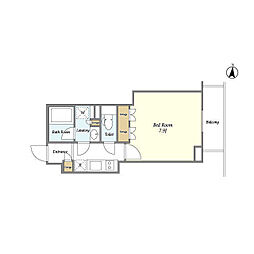 Belleville錦糸町 1Kの間取図画像