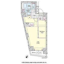シェル品川戸越 1LDKの間取図画像