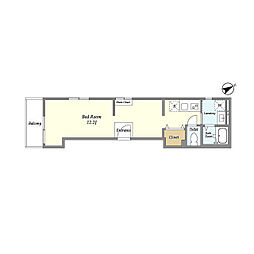 TheResidence文京本郷 ワンルームの間取図画像
