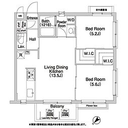 COMFORIA学芸大学 2LDKの間取図画像