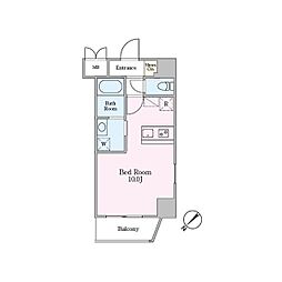 Dormouse和 ワンルームの間取図画像
