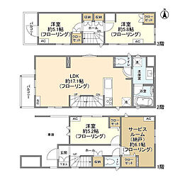 Kolet竹ノ塚#03 1階3SLDKの間取り