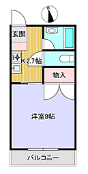 ジュネス吉田台 1Kの間取図画像
