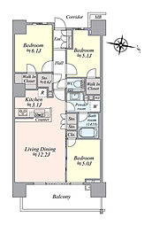 THE ITABASHIテラス 3LDKの間取り